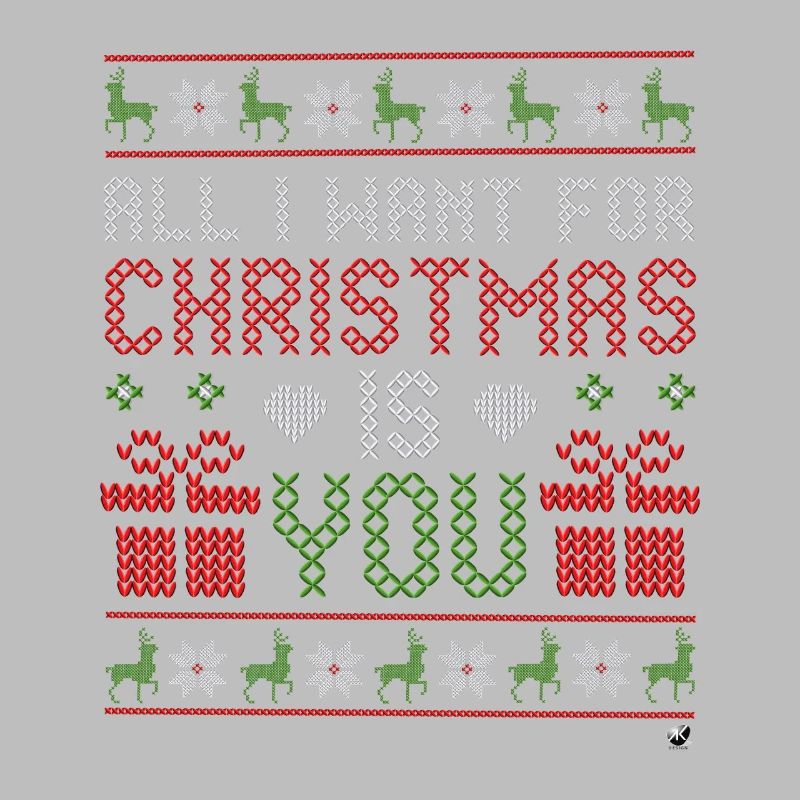 Weihnachtskreuzstich Abbildung mit Inschrift