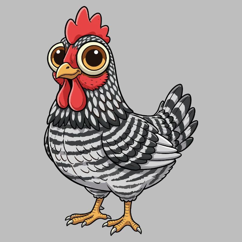 Funny Amrock - Chicken with Stripe Pattern
