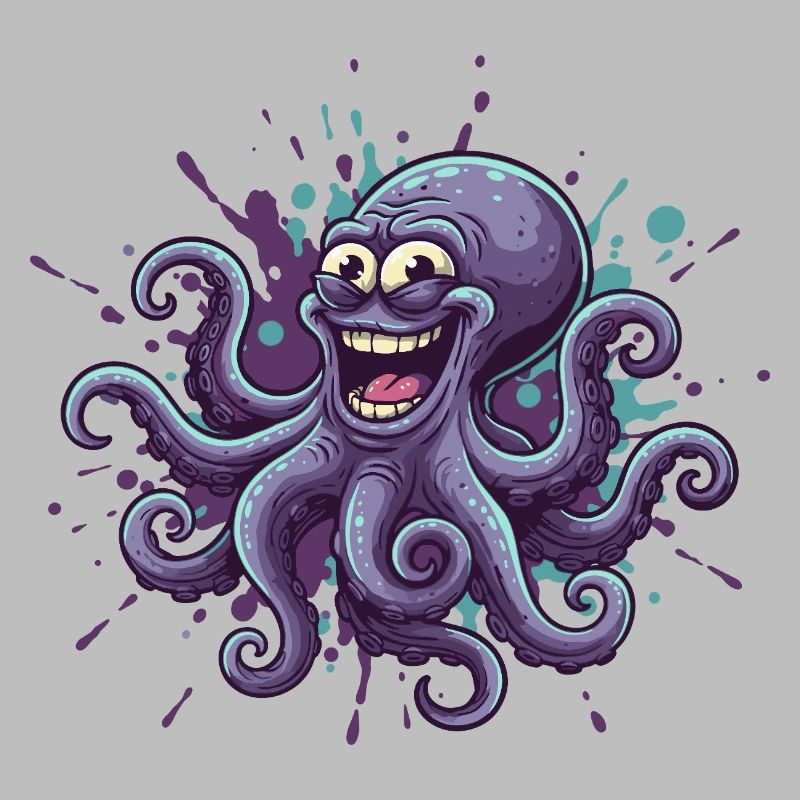 Happy Ink Octopus Graffiti