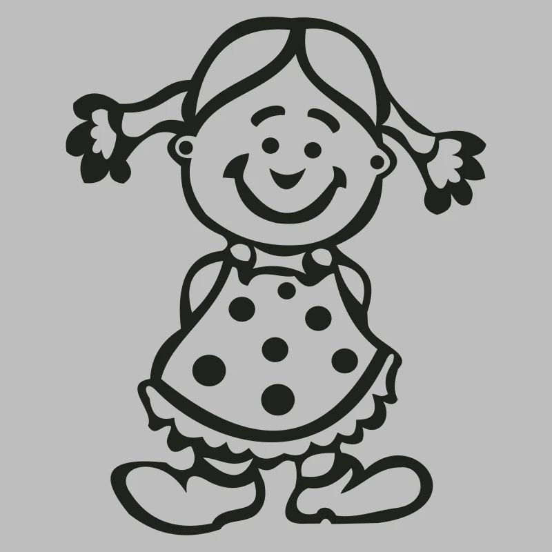 Fille joyeuse avec une robe à pois