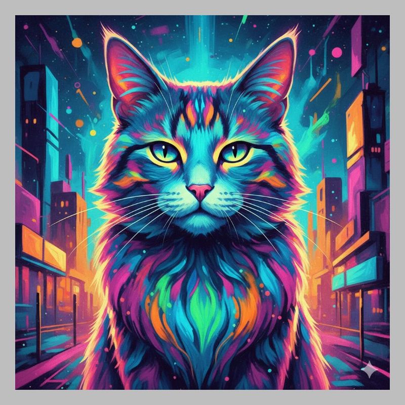 Neon cat