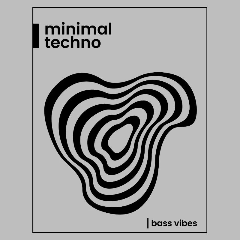 minimal techno poster design