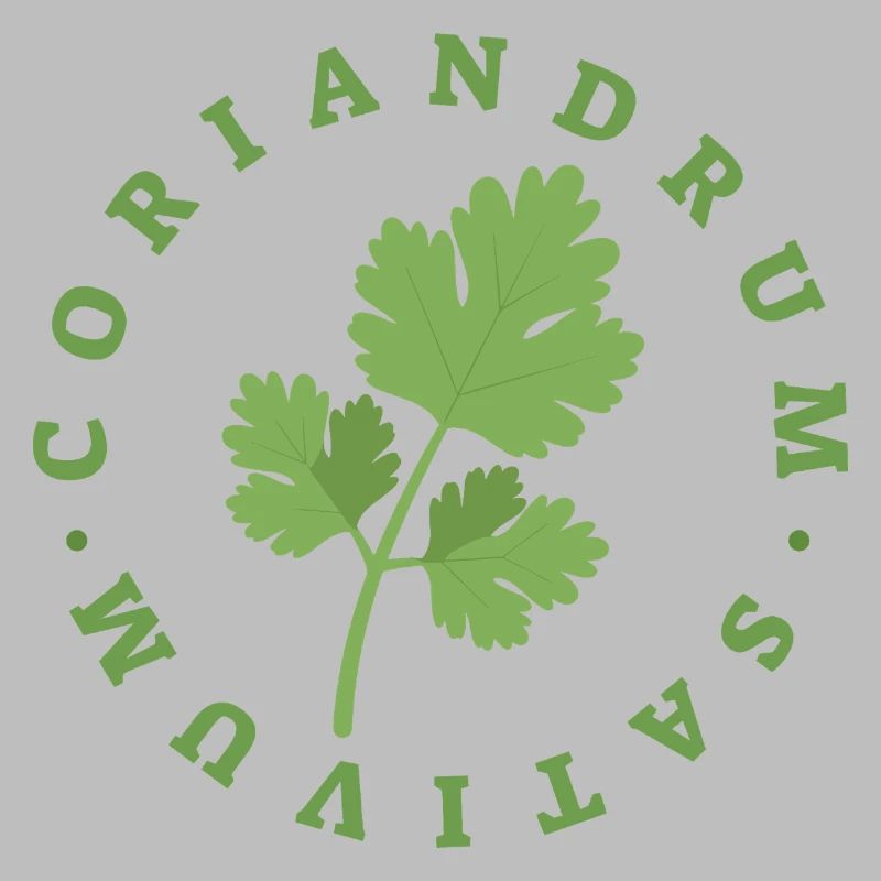 Coriander Circular Leaf Emblem