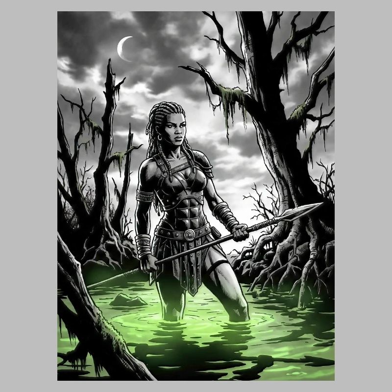 Guerrier dans le Marais Vert