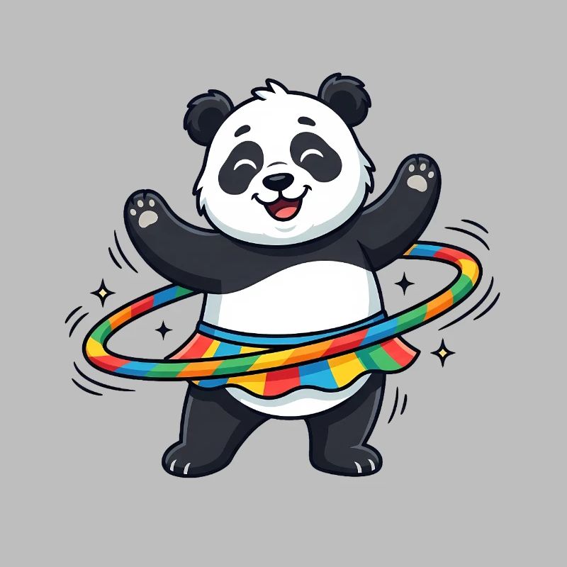 Rainbow Panda Hula-Hoop