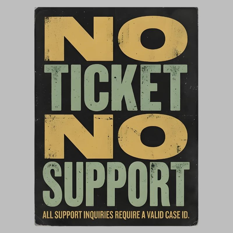 No Ticket No Support Computer Scientist IT Administrator