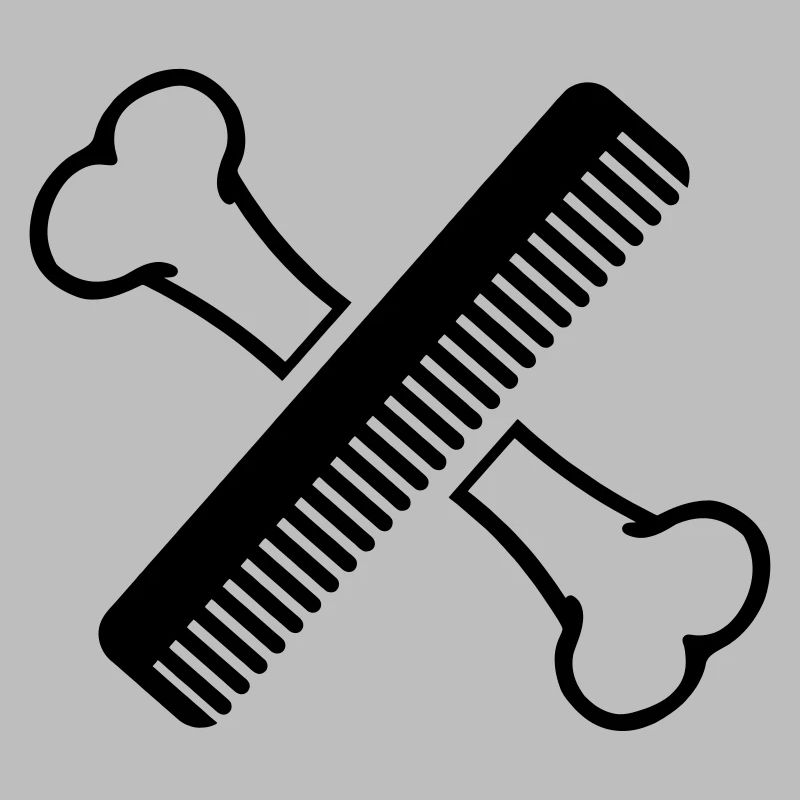 Bone with comb grooming salon