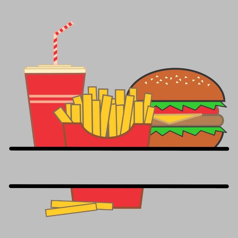 Pommesbuden-Logo oder Restaurant-Emblem