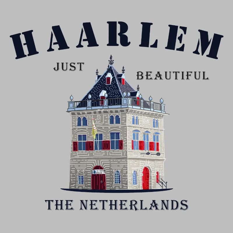 Haarlem Facade De Waag, Netherlands Hand Drawing