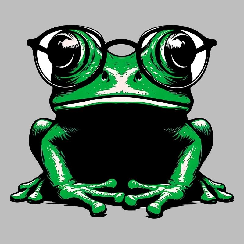 Frosch mit Brille