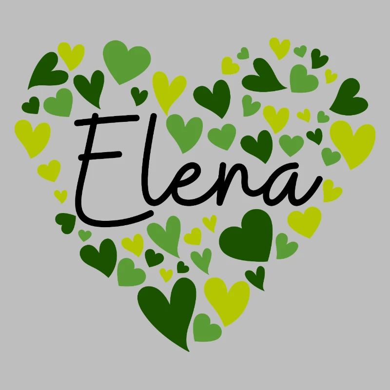 Elena - Green Heart Pattern for Eco Lovers
