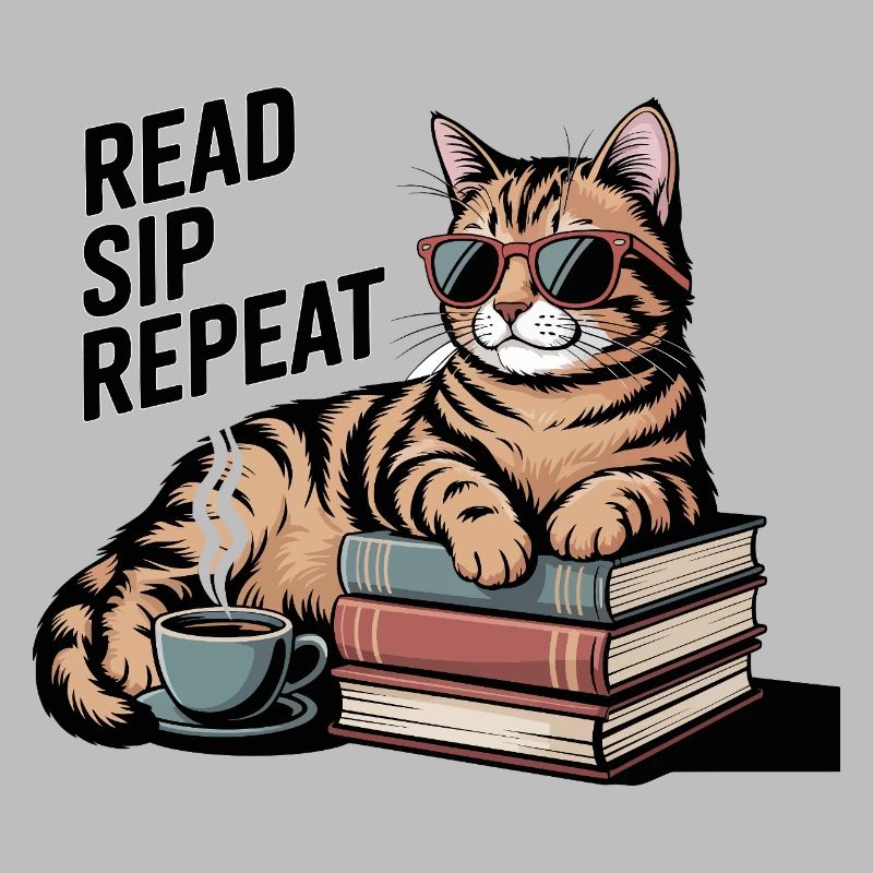 Read Sip Repeat Cat Coffee Book