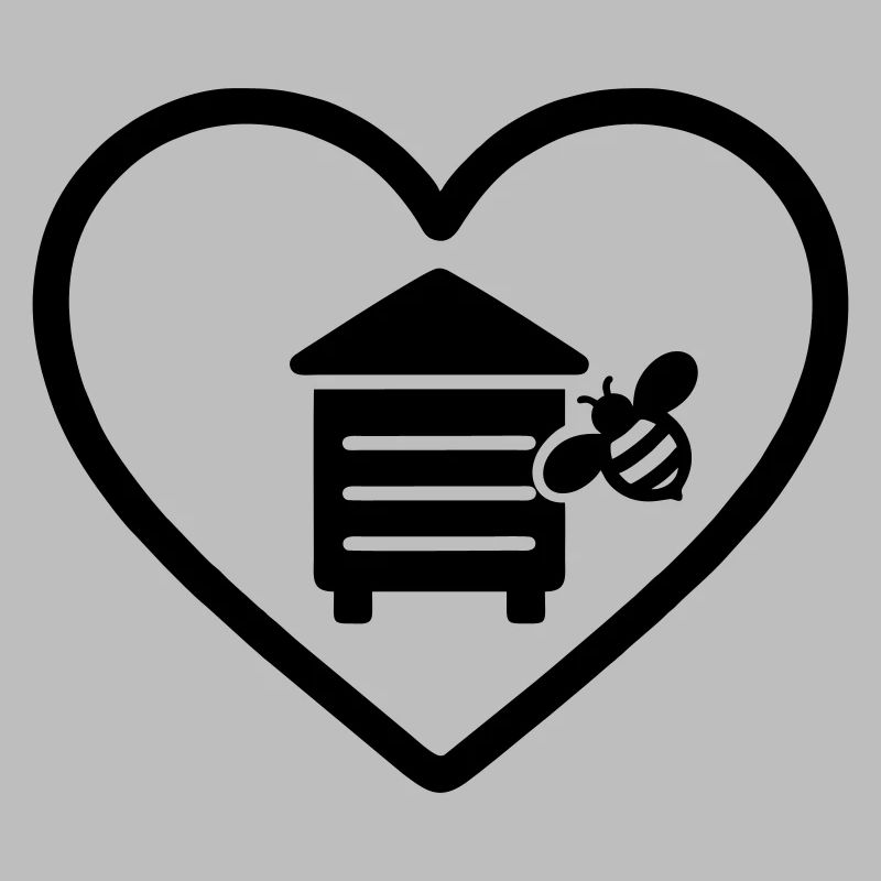 Bee hive beekeeper heart
