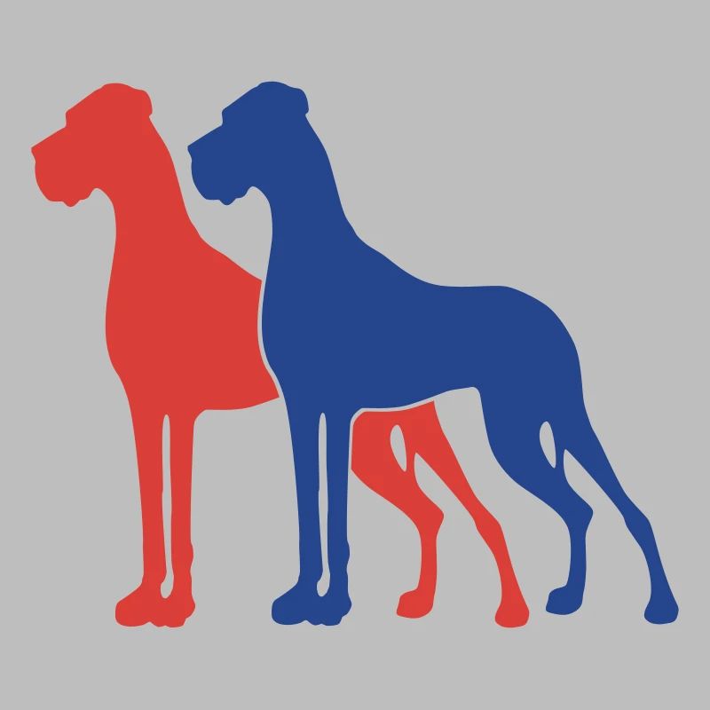 2 German mastiffs / 2 Colors