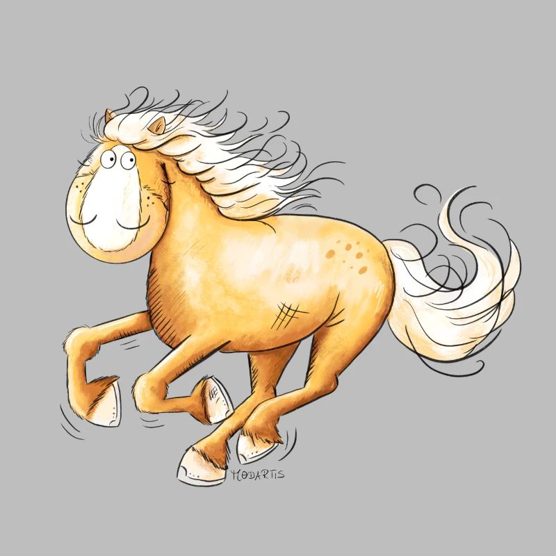 Schneller Haflinger I Pferd Pferde Comic
