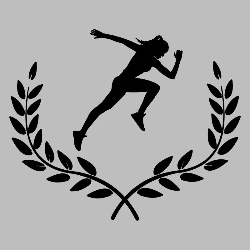 Sprinter in laurel decoration
