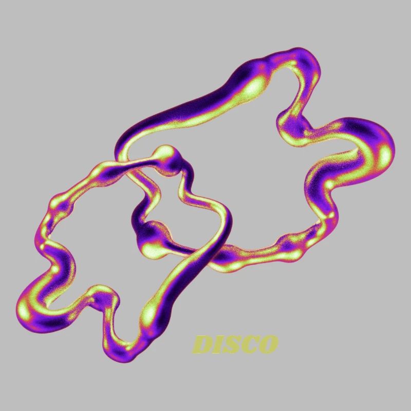 Retro Disco Blob – Neon Abstract Liquid Art