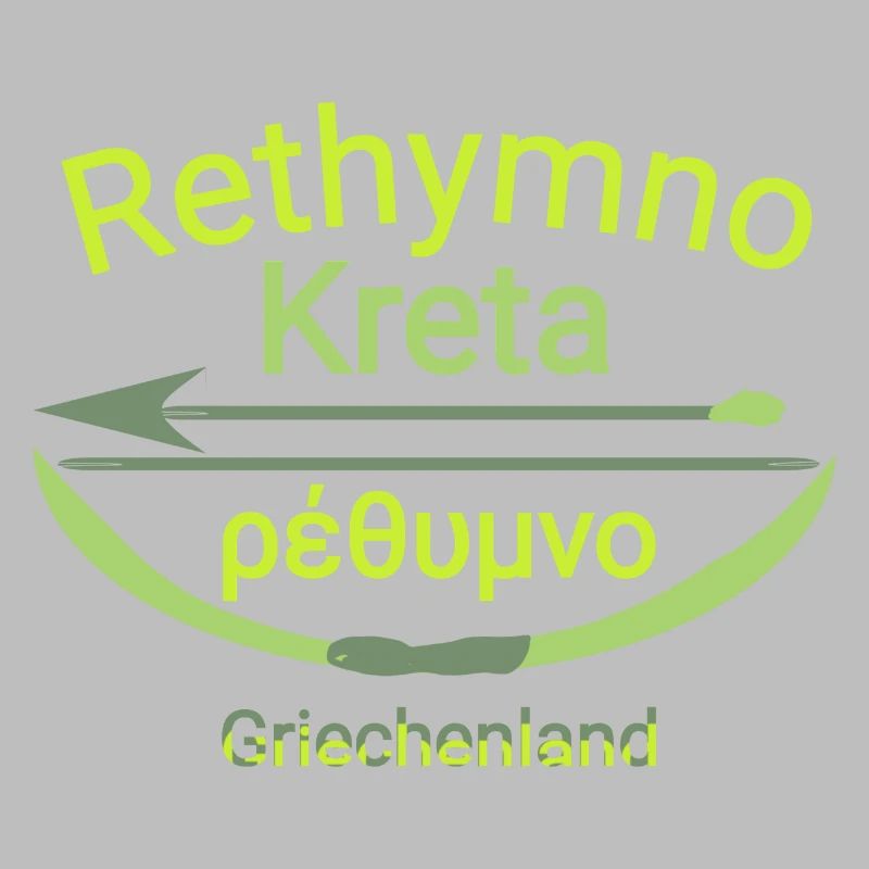Rethymno Kreta mit pfeil und Bogen Trendy cool