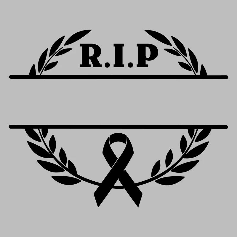 Monogramme Laurel Wreath R.I.P