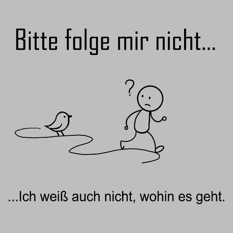 Lustiges Strichmännchen Shirt – Bitte nicht folgen