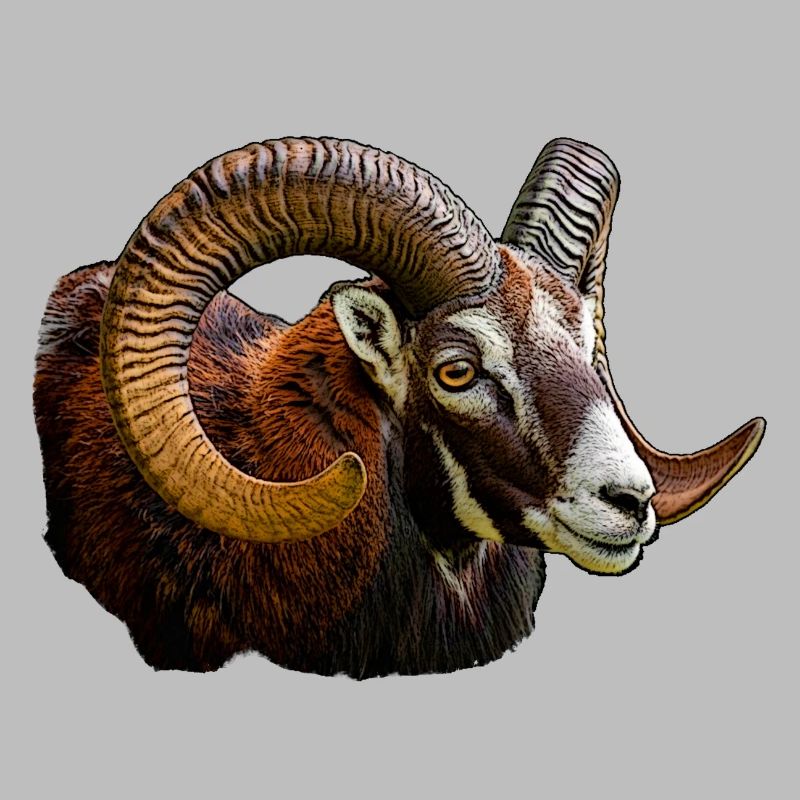 Mouflon Head