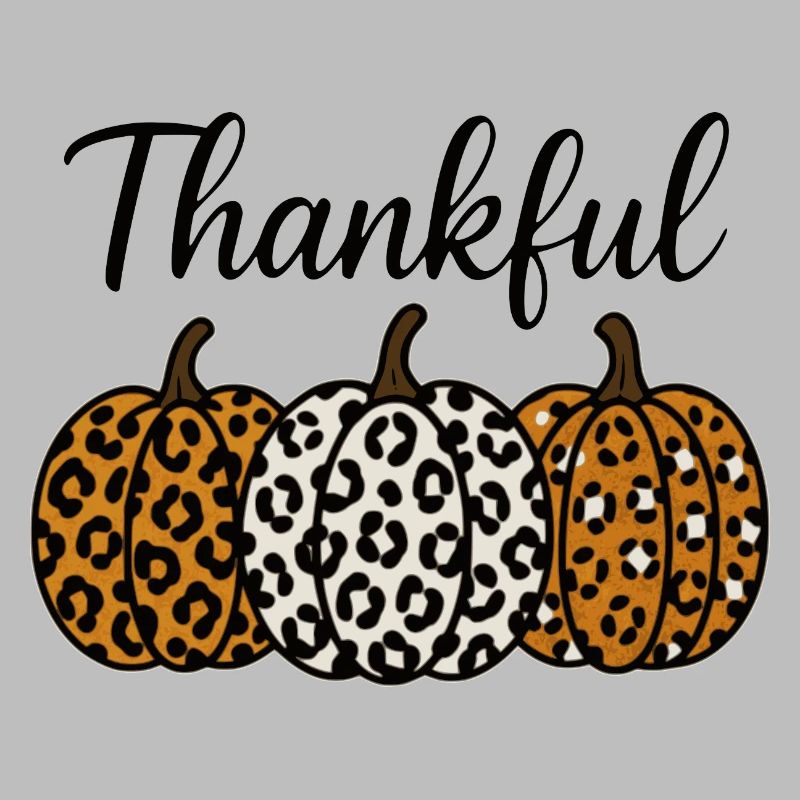 Leopard Pumpkin Fall Thankful