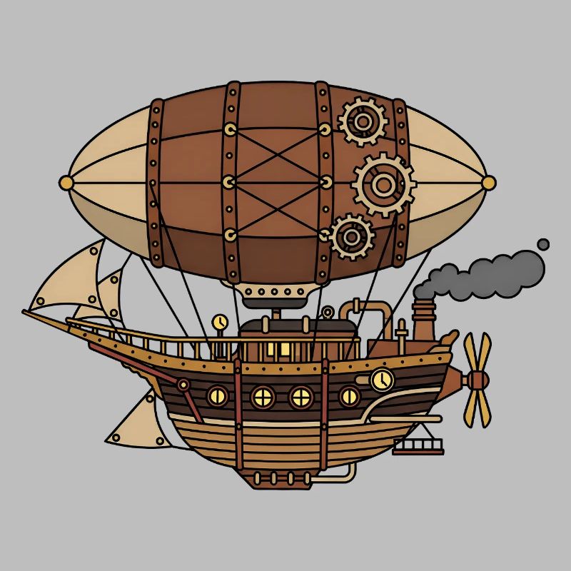 Dirigeable steampunk