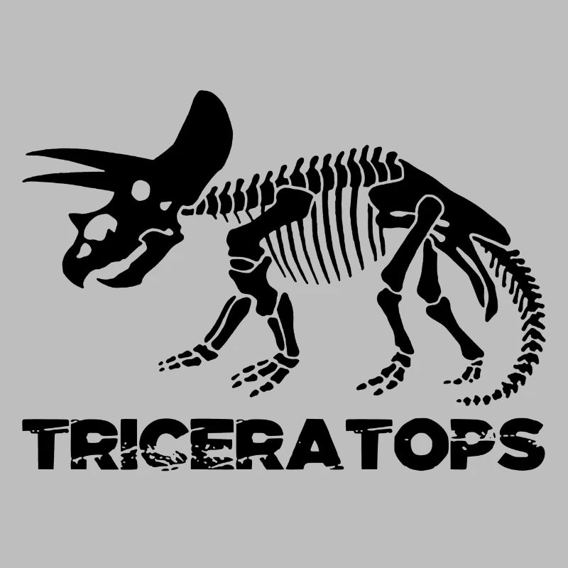 Black triceratops skeleton
