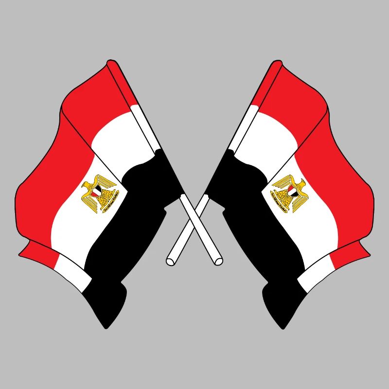 Deux drapeaux Egypte