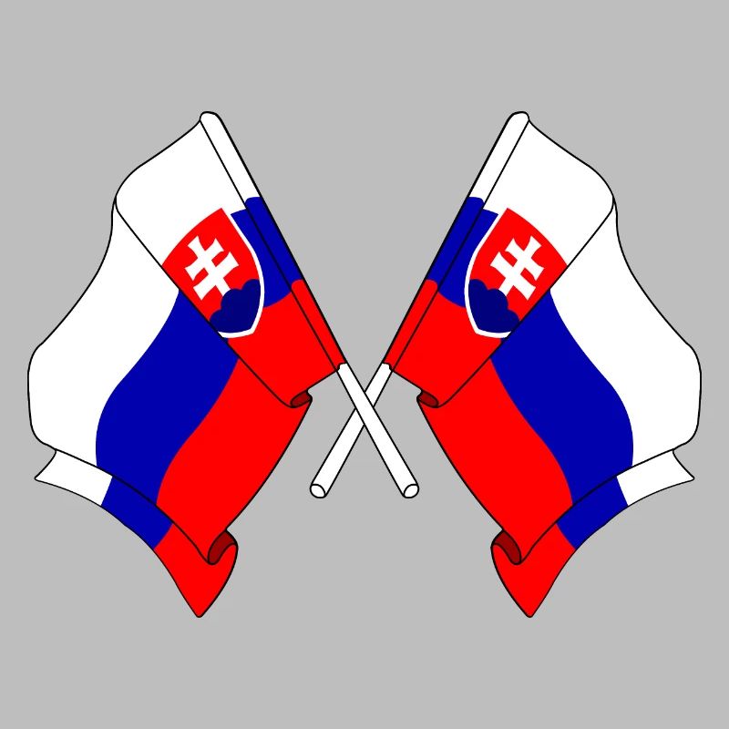 Two flags Slovakia
