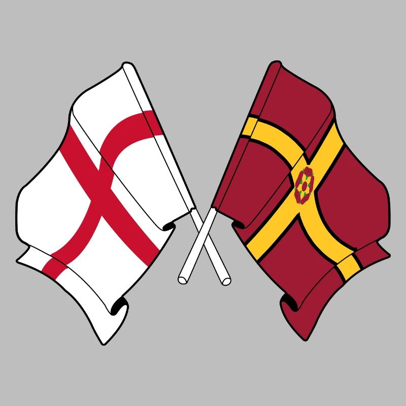 Drapeau du Northamptonshire croisé avec l’Angleterre