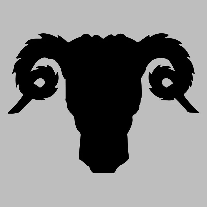 Buck or ram head shadow image