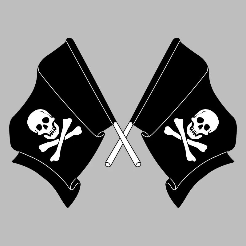 Two Flags Crossed Pirates
