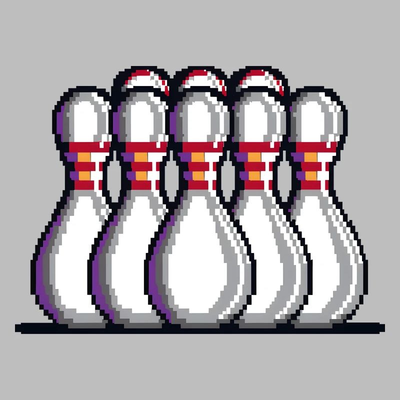 Pixel Bowling Pins