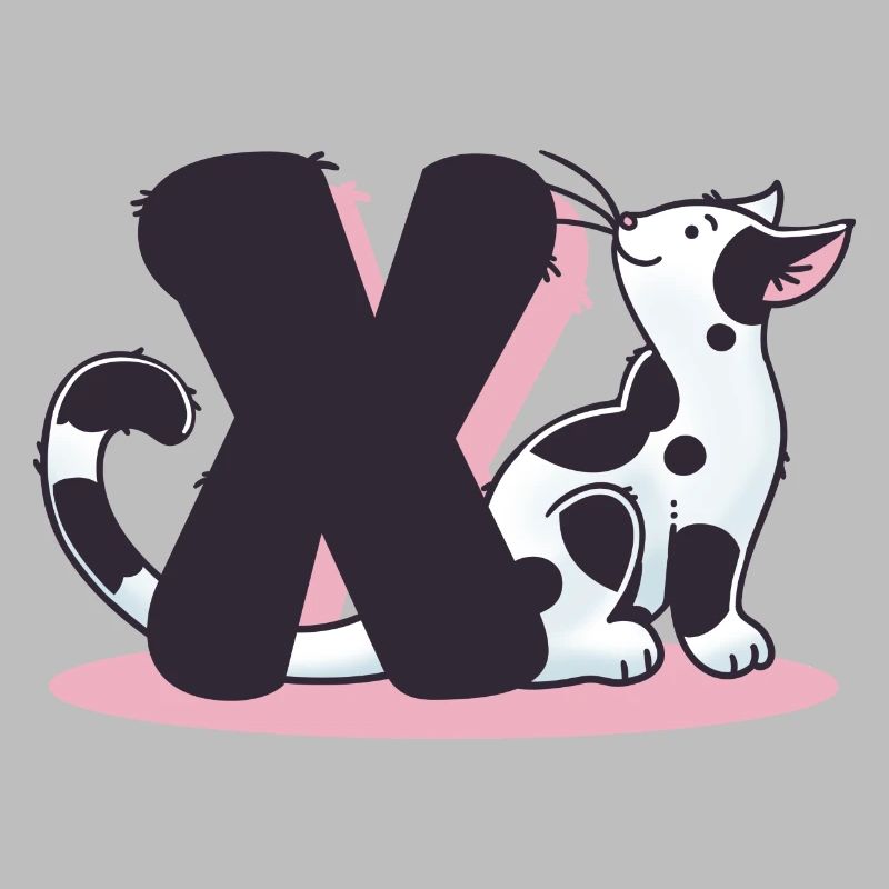 Katze Buchstabe X