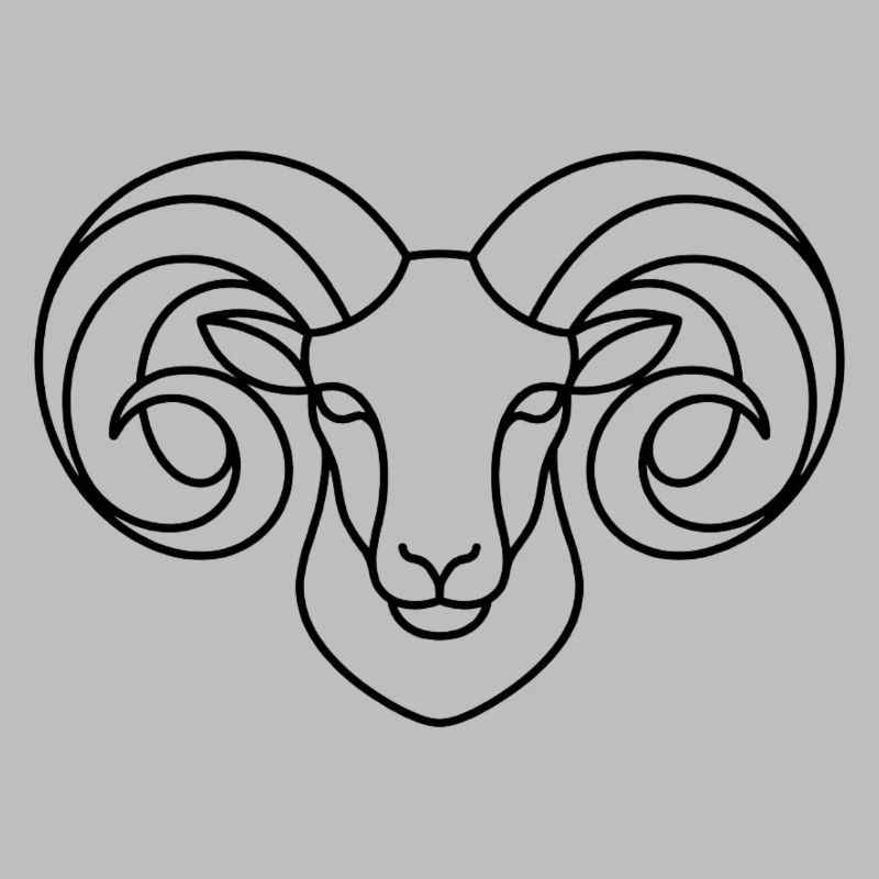 Strong ram's head