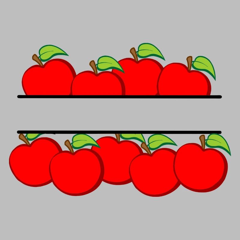 Apples banner with red apple