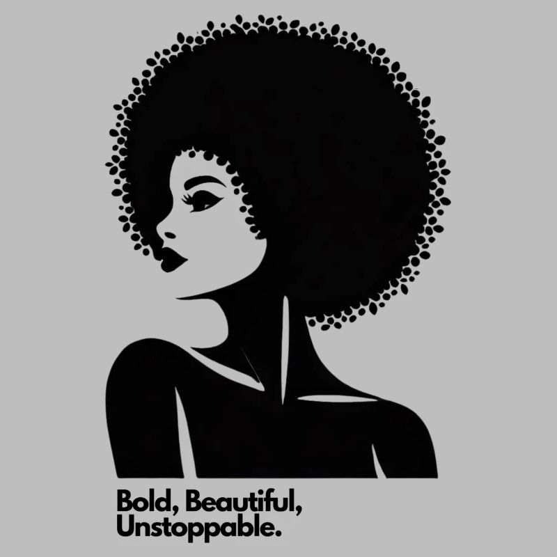Afro Queen Silhouette