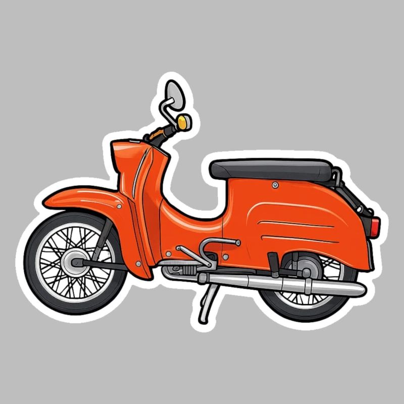 Retro Orange Simson Swallow Design