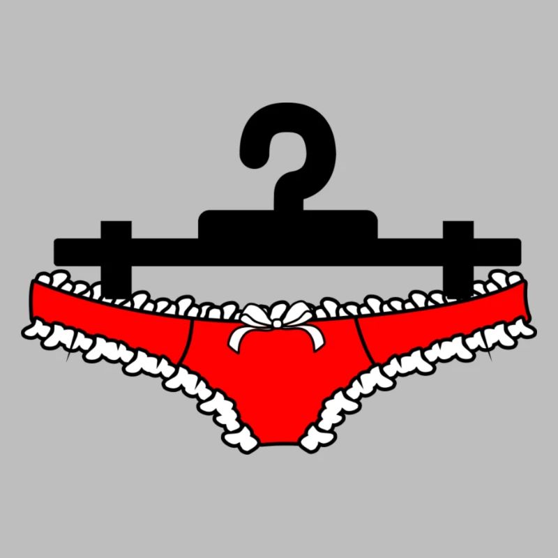 Dessous-Slips oder Damenunterhosen hängen an der Kleidung