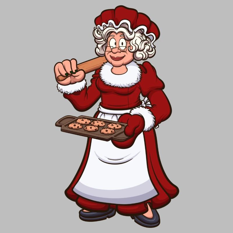 Mère Noël avec des biscuits