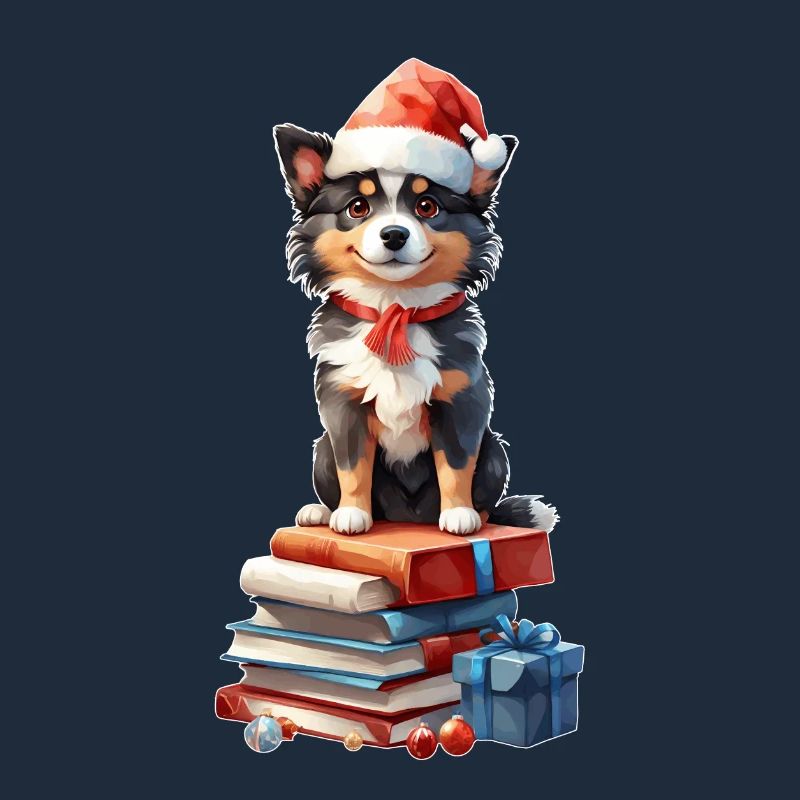 Noël avec chien, chiot Sheltie mignon