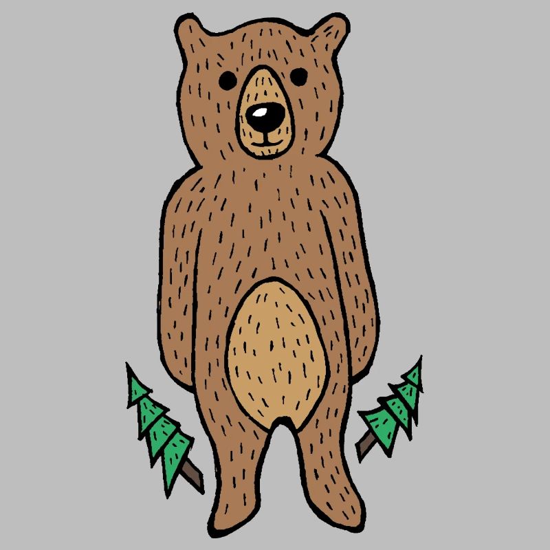 Ours drôle et mignon dans la forêt