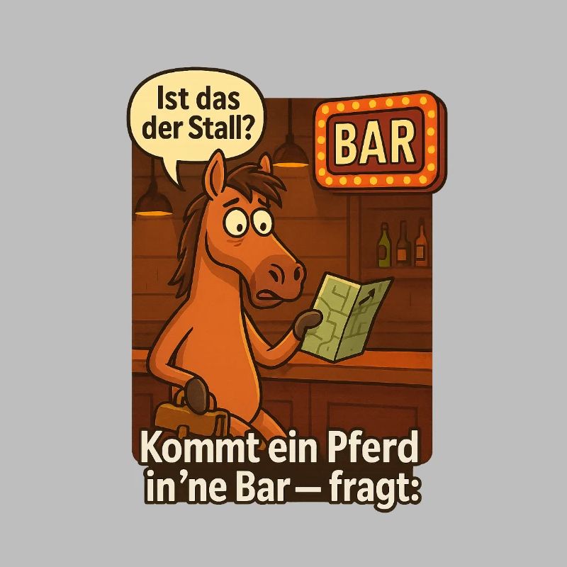 Cheval dans le bar, c’est ça l’écurie ?