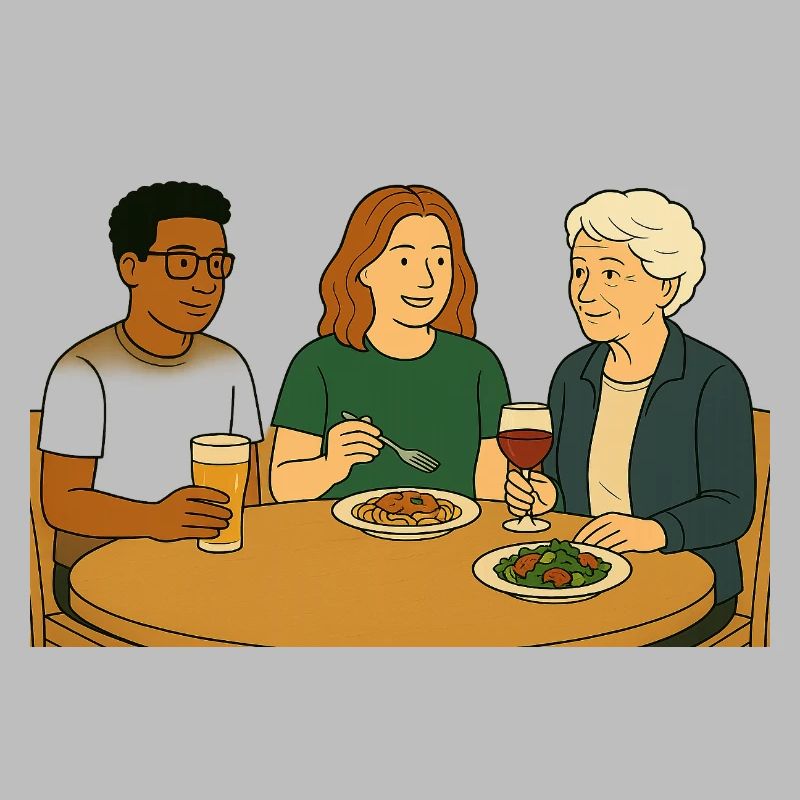 at the table