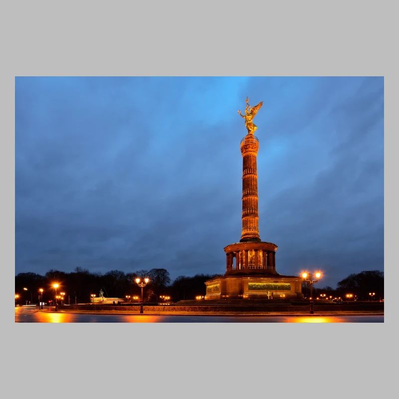 Berlin Victory Column at Dusk