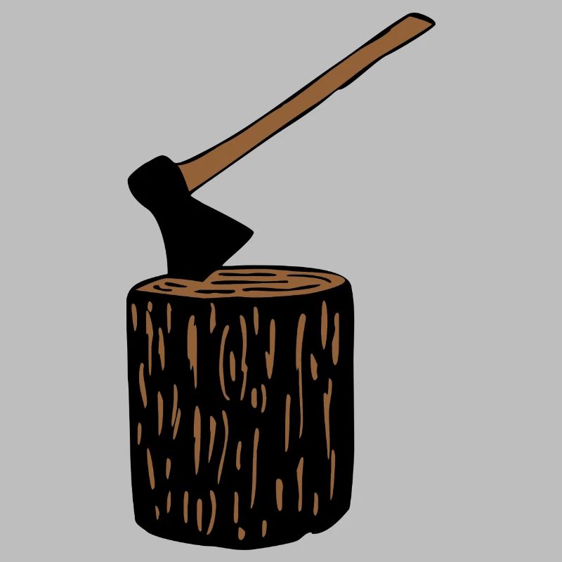 Ax and tree trunk