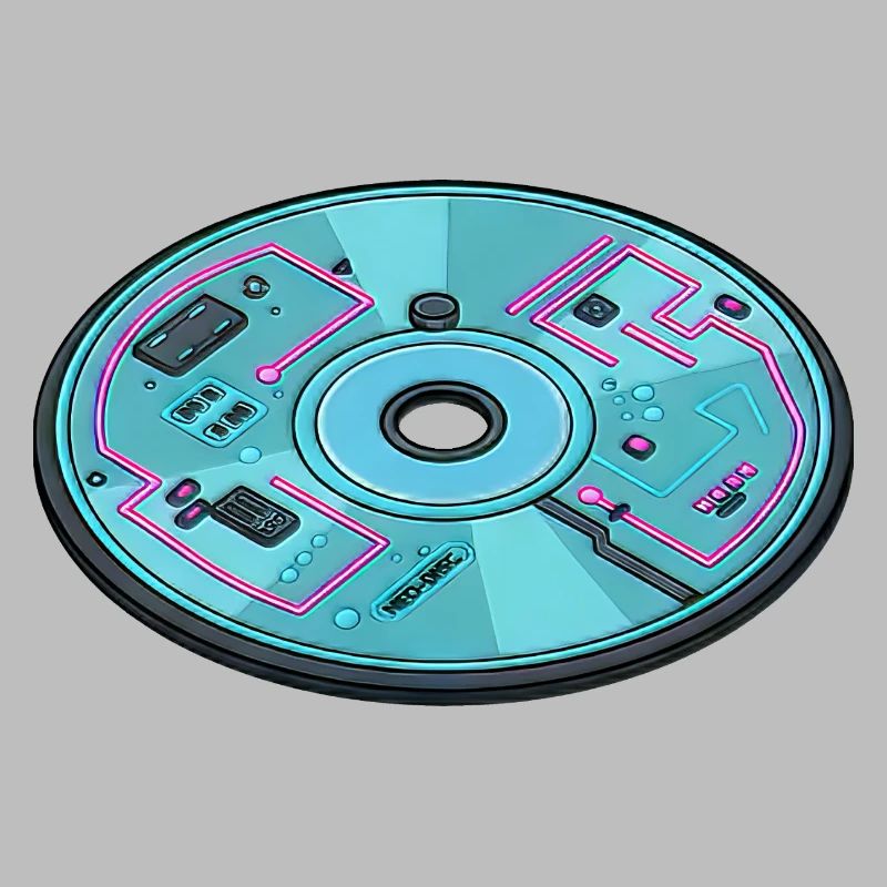 Digitale Zukunft Computer 90er Retro Design