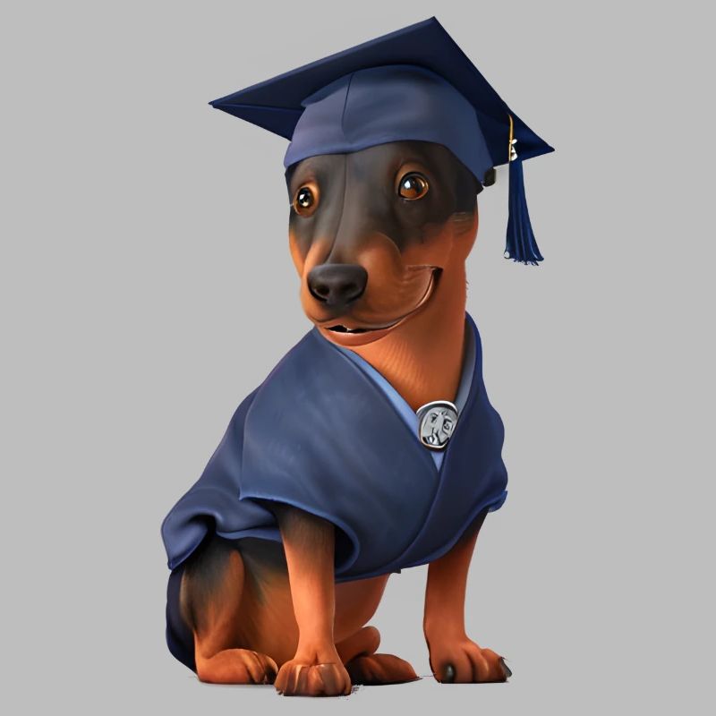 Bachelor Doberman Graduation Study Dogs