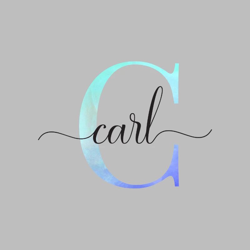 C| Monogramme | Nom | Carl | Aquarelle